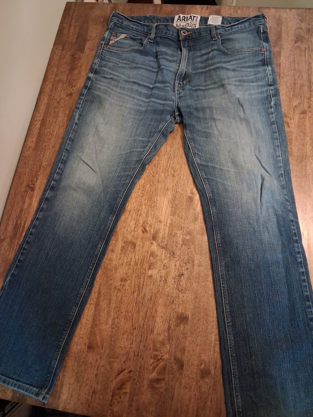 Ariat M5 Men's Faded Medium Blue Slim Straight Jeans 40x34
